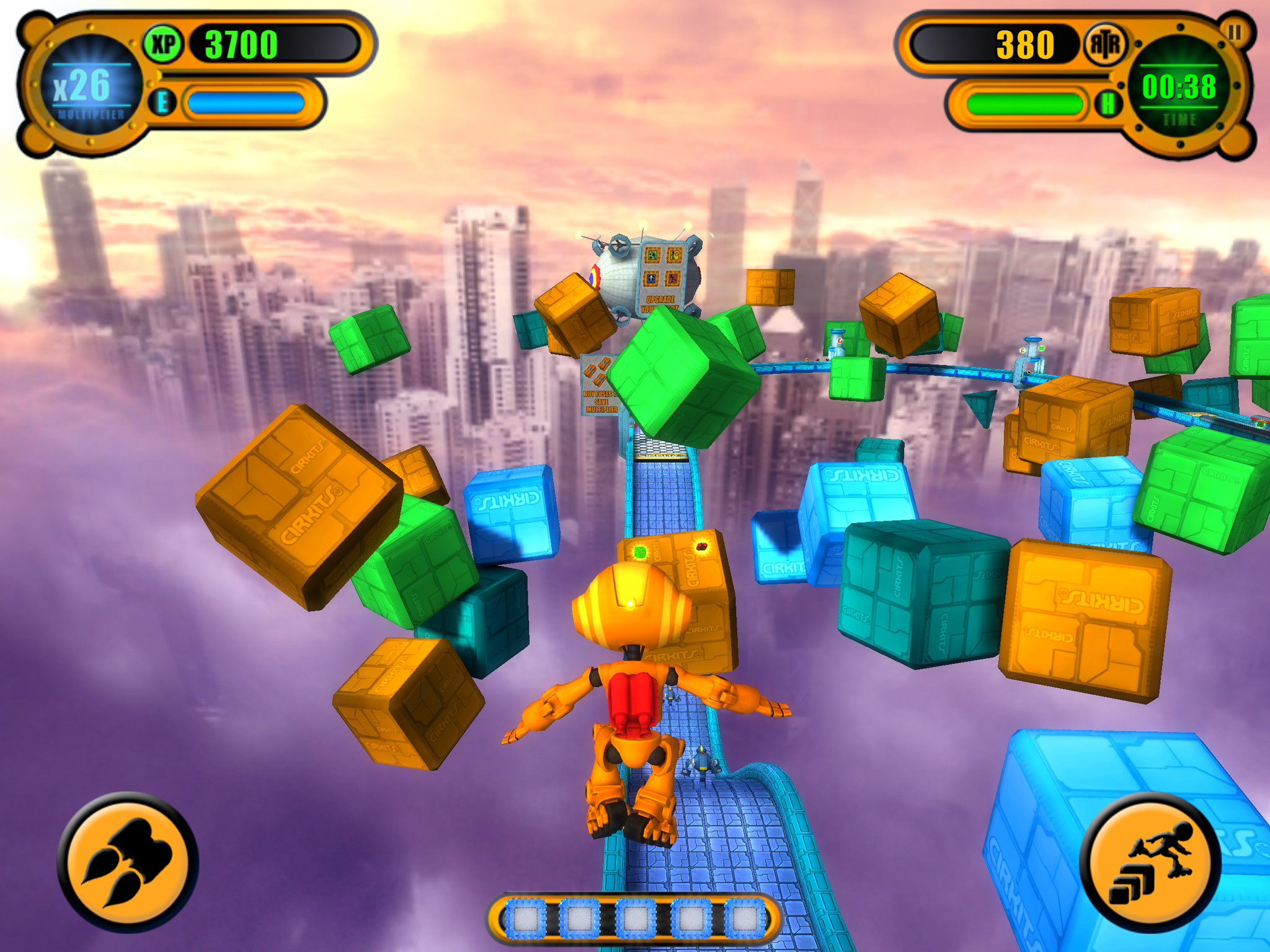 A screenshot of the game taken on iPad 3 using Gizmo Robot